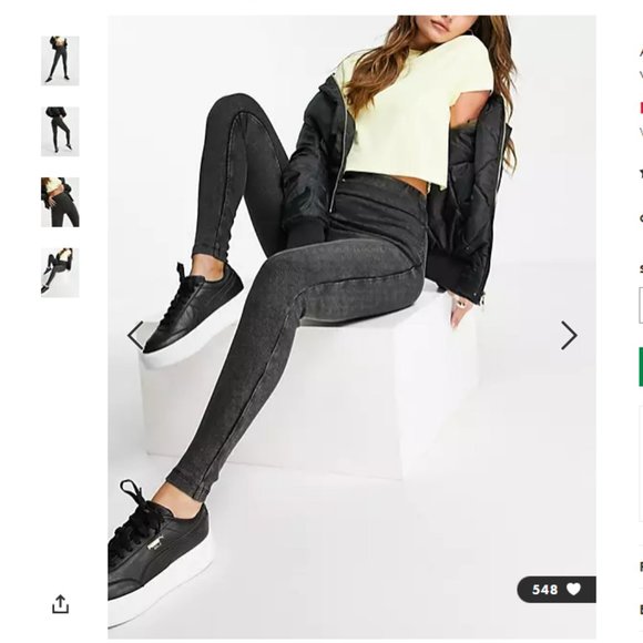 NEW! Rib legging in washed black - Picture 4 of 4